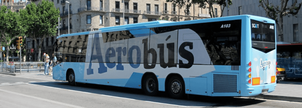 Aerobus Barcelona from the airport