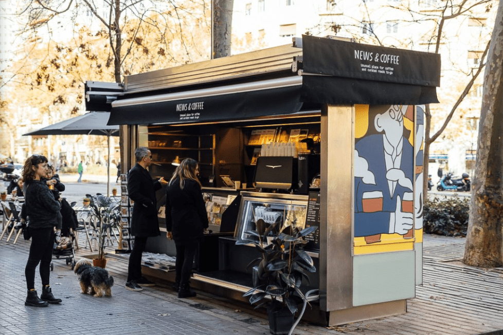 Las mejores cafeterías gourmet independientes de Barcelona | Guía 2020 News & Coffee Kiosk Barcelona-min