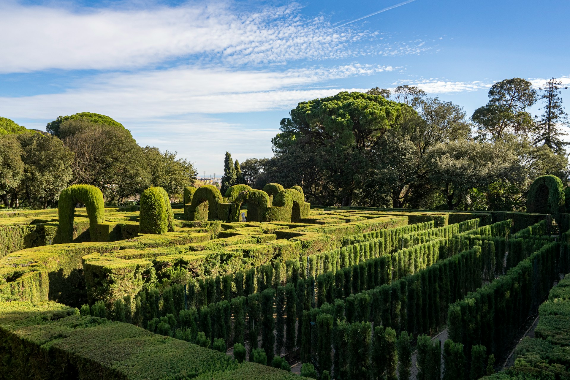 The hedge maze at the heart of Parc del Laberint d'Horta.